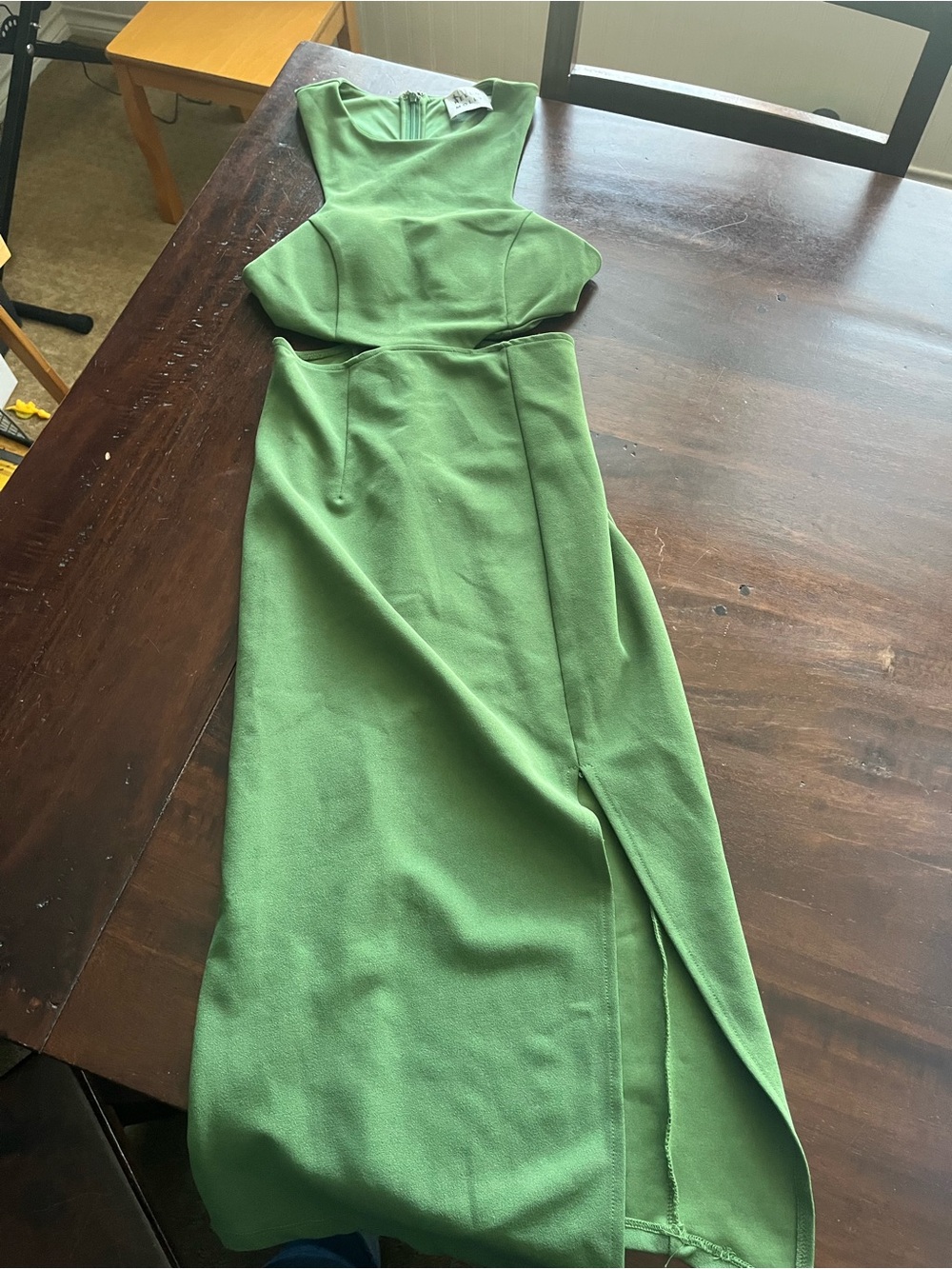 Hello Molly Green Cutout Maxi Dress